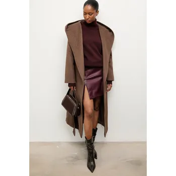 Dámský kabát Vlněný kabát Answear.LAB WA25-KPD009 hnědá 89X, vel. S
