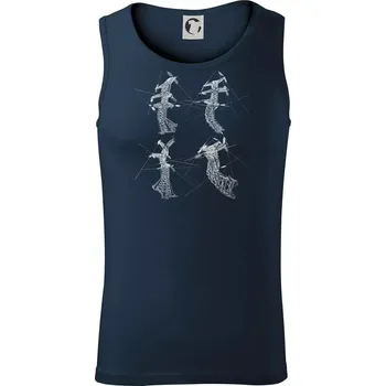 Zkroucený stožár vysokého vedení - Tílko pánské Core - 2XL ( Námořní modrá (velmi tmavá - téměř černá) )