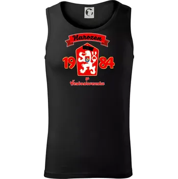 Narozen v Československu - Přelepený znak 1984 - Tílko pánské Core - XL ( Černá )