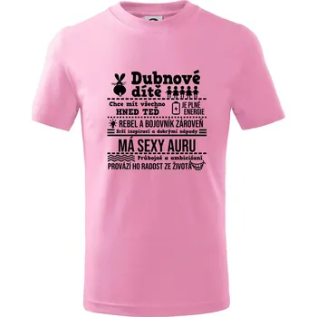 Narozeniny duben - Tričko dětské bavlněné - 98 cm / 2 roky ( Růžová )