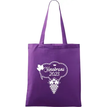 Vinobraní 2023 - Taška bavlněná - 42 x 38 cm ( Fialová )
