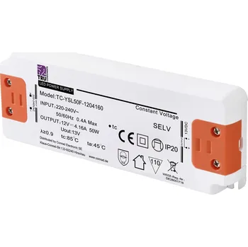 Náhon tachometru TRU COMPONENTS TC-YSL50F-1204160 napájecí zdroj pro LED konstantní napětí 50 W 4.16 A 12 V/DC schválení nábytku , přepětí , montáž na nehořlavém povrchu 1 ks