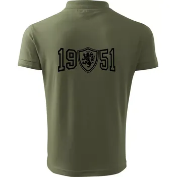Pánská košile Narozeninový motiv - znak - 1951 - Polokošile pánská Pique Polo 203 - S ( Khaki )