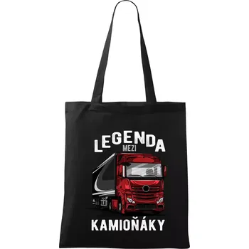 Nákupní taška Legenda mezi kamioňáky - Taška bavlněná - 42 x 38 cm ( Černá )