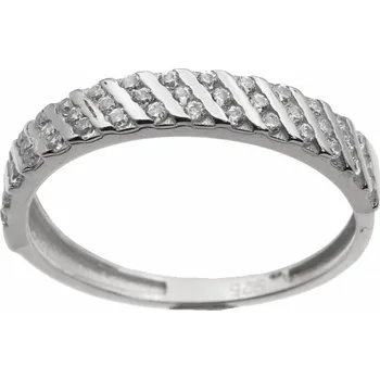 Prsten Zlatý prsten z bílého zlata se zirkony YYZ1189W, vel. 60, 1.85 g (585/1000)