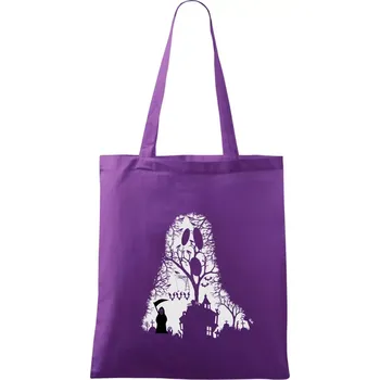 Halloween duch - Taška bavlněná - 42 x 38 cm ( Fialová )