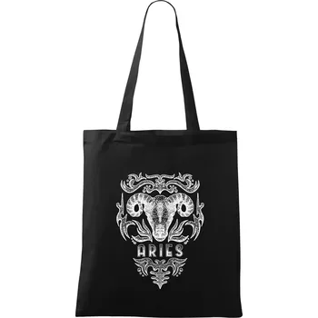 Nákupní taška Aries - vintage - Taška bavlněná - 42 x 38 cm ( Černá )