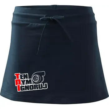 Dámská sukně Ten dým ignoruj - Sportovní sukně - two in one - XL ( Námořní modrá (velmi tmavá - téměř černá) )