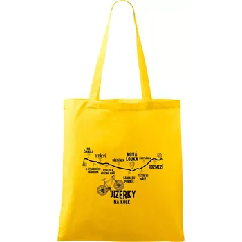 Jizerky na kole - horské kolo - Taška bavlněná - 42 x 38 cm ( Žlutá )