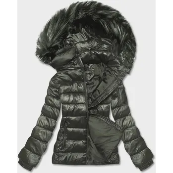 Dámská cargo bunda Dámská krátká zimní bunda khaki W COLLECTION, odstíny zelené L (40) i392_21492-49