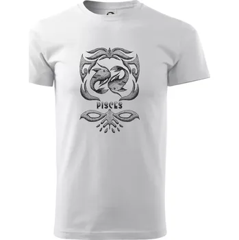 Pánské tričko Pisces - vintage - Triko extra velké (5-8XL) - 6XL ( Bílá )