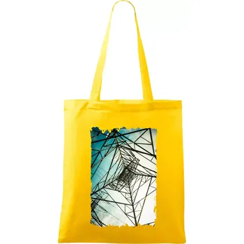 Barevné nebe - stožáry vysokého napětí - Taška bavlněná - 42 x 38 cm ( Žlutá )