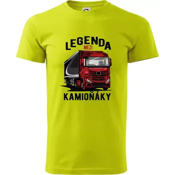 Legenda mezi kamioňáky - Klasické pánské triko vyšší gramáže - S ( Limetková )