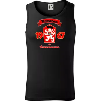 Pánské termoprádlo Narozen v Československu - Přelepený znak 1967 - Tílko pánské Core - M ( Černá )