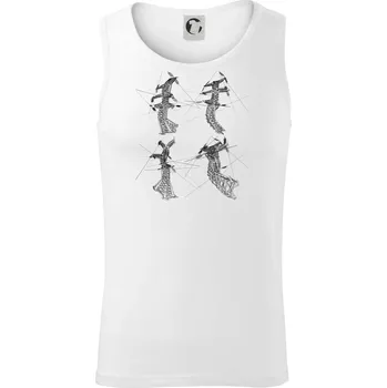 Zkroucený stožár vysokého vedení - Tílko pánské Core - S ( Bílá )