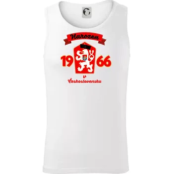 Pánské termoprádlo Narozen v Československu - Přelepený znak 1966 - Tílko pánské Core - XL ( Bílá )