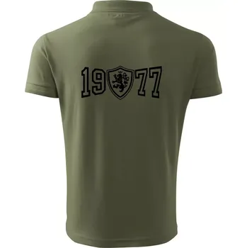 Pánská košile Narozeninový motiv - znak - 1977 - Polokošile pánská Pique Polo 203 - S ( Khaki )