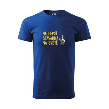 Pánské tričko Tričko s potiskem Nejlepší stavařka na světě: modré 4XL