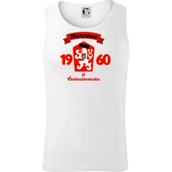 Narozen v Československu - Přelepený znak 1960 - Tílko pánské Core - 2XL ( Bílá )