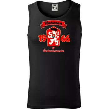 Pánské termoprádlo Narozen v Československu - Přelepený znak 1966 - Tílko pánské Core - M ( Černá )