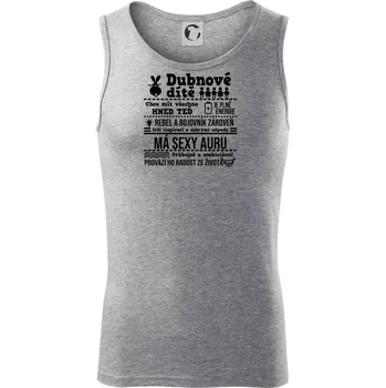 Narozeniny duben - Tílko pánské Core - XL ( Tmavě šedý melír )