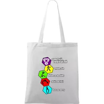 Sportuji rekreačně - Taška bavlněná - 42 x 38 cm ( Bílá )