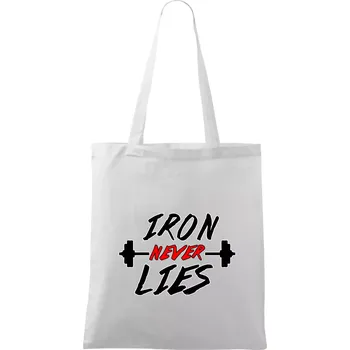 Iron never lies - Taška bavlněná - 42 x 38 cm ( Bílá )