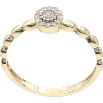 Prsten Zlatý prsten AZR2076, vel. 54, 1.35 g (585/1000)