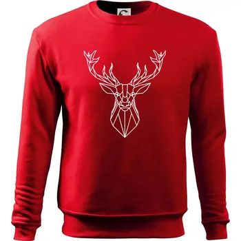 Chlapecké tričko Geometrie - Jelen velký - Mikina Essential dětská - 146 cm/10 let ( Červená )