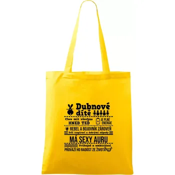 Narozeniny duben - Taška bavlněná - 42 x 38 cm ( Žlutá )