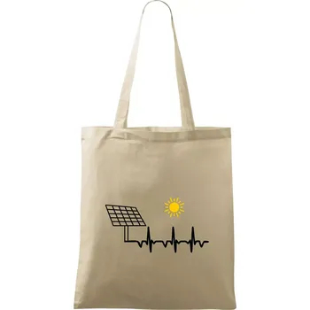 Nákupní taška Ekg Fotovoltaická elektrárna - Taška bavlněná - 42 x 38 cm ( Naturální )
