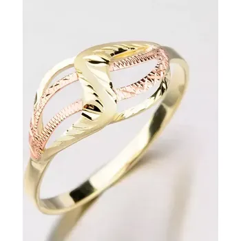 Prsten Dámský prsten žluté zlato 585 51P-227 velikost 64