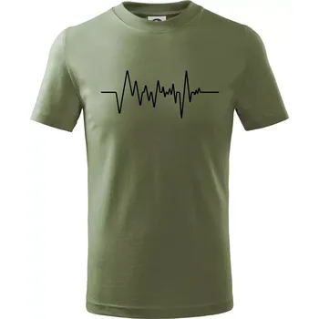 Ekg samostatné - Tričko dětské bavlněné - 104-110cm / 3-4 roky ( Khaki )
