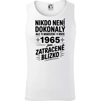 Pánské termoprádlo Nikdo není dokonalý ale ti narození v roce 1965 jsou zatraceně blízko - Tílko pánské Core - 2XL ( Bílá )