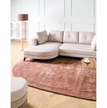 Koberec hnědý viskóza a vlna nepravidelný tvar 200 x 300 cm moderní glamour styl Beliani