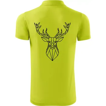 Pánská košile Geometrie - Jelen velký - Polokošile Victory sportovní (dresovina) - M ( Limetková )