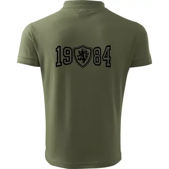 Pánská košile Narozeninový motiv - znak - 1984 - Polokošile pánská Pique Polo 203 - 3XL ( Khaki )