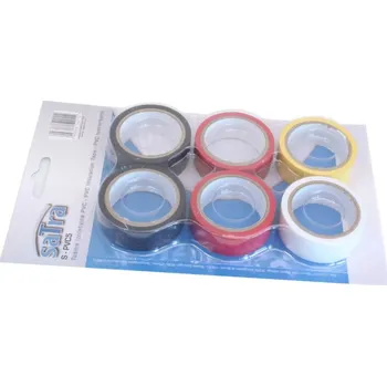 Lepicí páska Izolační elektrikářské pásky PVC, 5 m x 19 mm, sada 6 ks - SATRA