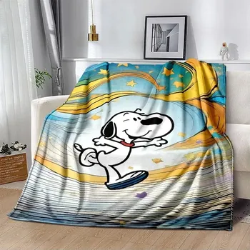 Dětská deka Snoopy kreslená měkká deka kawaii stylu | dětská přikrývka, flísová deka - 7 , 150x180cm