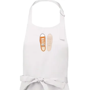 Kuchyňská zástěra Párové boty - oranžové - Dámská zástěra na vaření - Univerzální velikost ( Bílá )