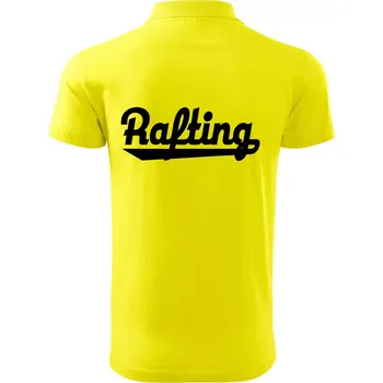 Pánská košile Rafting nápis - Polokošile pánská Pique Polo 203 - XL ( Citrónová )
