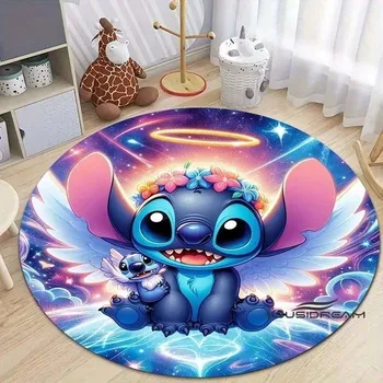Koberec Kulatý dětský koberec se Stitch motivem | koberec, podložka - 11 , 40x40cm