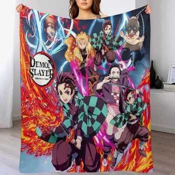 Dětská deka Anime deka slayer fluffy styl | deka, přikrývka - 4 , 100x130CM