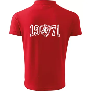 Pánská košile Narozeninový motiv - znak - 1971 - Polokošile pánská Pique Polo 203 - XL ( Červená )