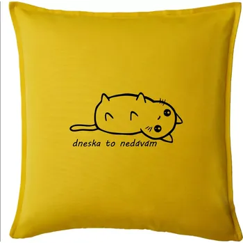 Polštář Dneska to nedávám - Polštář 50x50 - 50x50 - Pouze potah ( Žlutá )