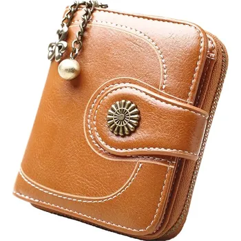 Stylová mini peněženka | dámská peněženka, koženková peněženka - Hnědý