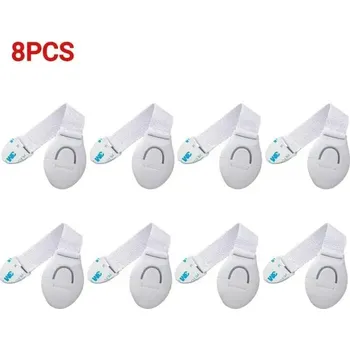 Dětský bezpečnostní prvek Bezpečnostní zámek na skříň pro děti | dětská pojistka, plastový zámek - 8 ks