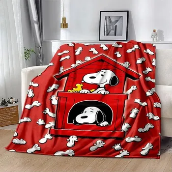 Dětská deka Snoopy kreslená měkká deka kawaii stylu | dětská přikrývka, flísová deka - 1 , 100x150CM