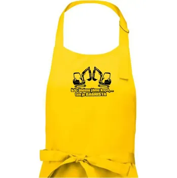 Kuchyňská zástěra Kdo jinému jámu kopá, ten je bagrista - Dámská zástěra na vaření - Univerzální velikost ( Žlutá )