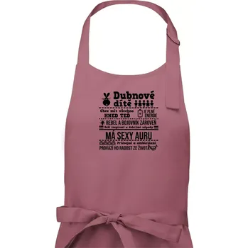 Kuchyňská zástěra Narozeniny duben - Pánská zástěra na vaření - Univerzální velikost ( Starorůžová )